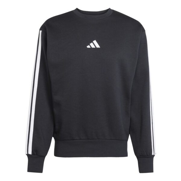 Essentials 3-Stripes Fleece Sweatshirt Mens